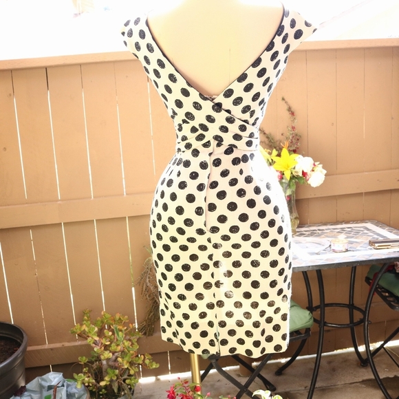 Vintage 1950's Polka Dot Mini Dress, Size 8, RARE FIND - Picture 4 of 8